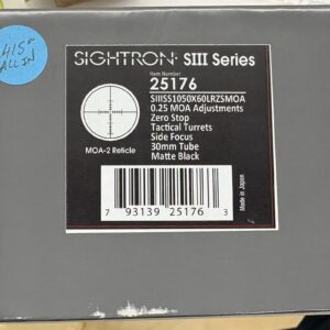 Sightron 10-50 SIII with zero stop